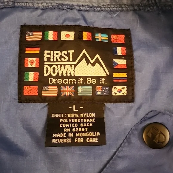 First Down Large Blue Windbreaker - Picture 6 of 13